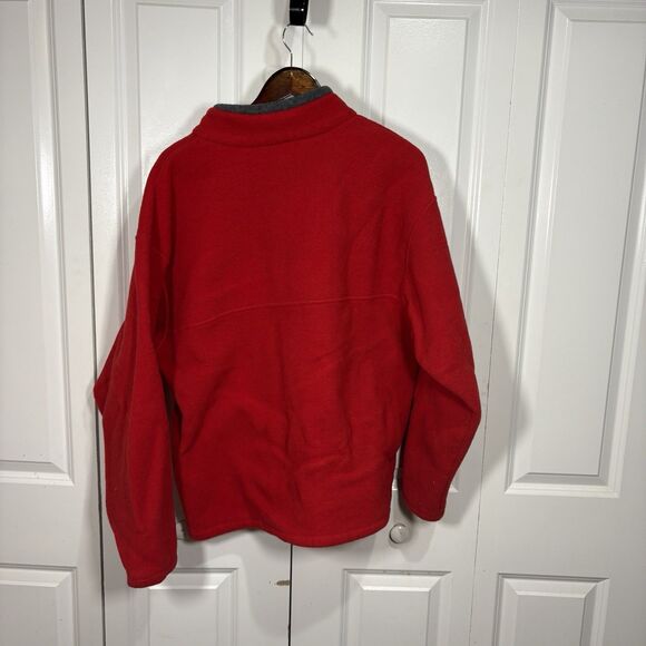 Kellysport Mens XL Fleece Jacket Red Full Zip Outdoor Warm Layer Casual Outerwea - Picture 2 of 6